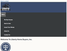 Tablet Screenshot of libertyhomebuyers.com